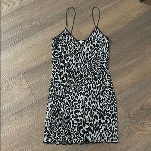 Garage Black and White Leopard Print Dress
